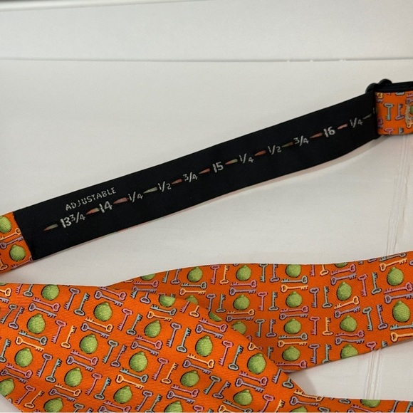 Peter Blair Key Lime Adjustable Bow Tie Orange - Picture 5 of 6